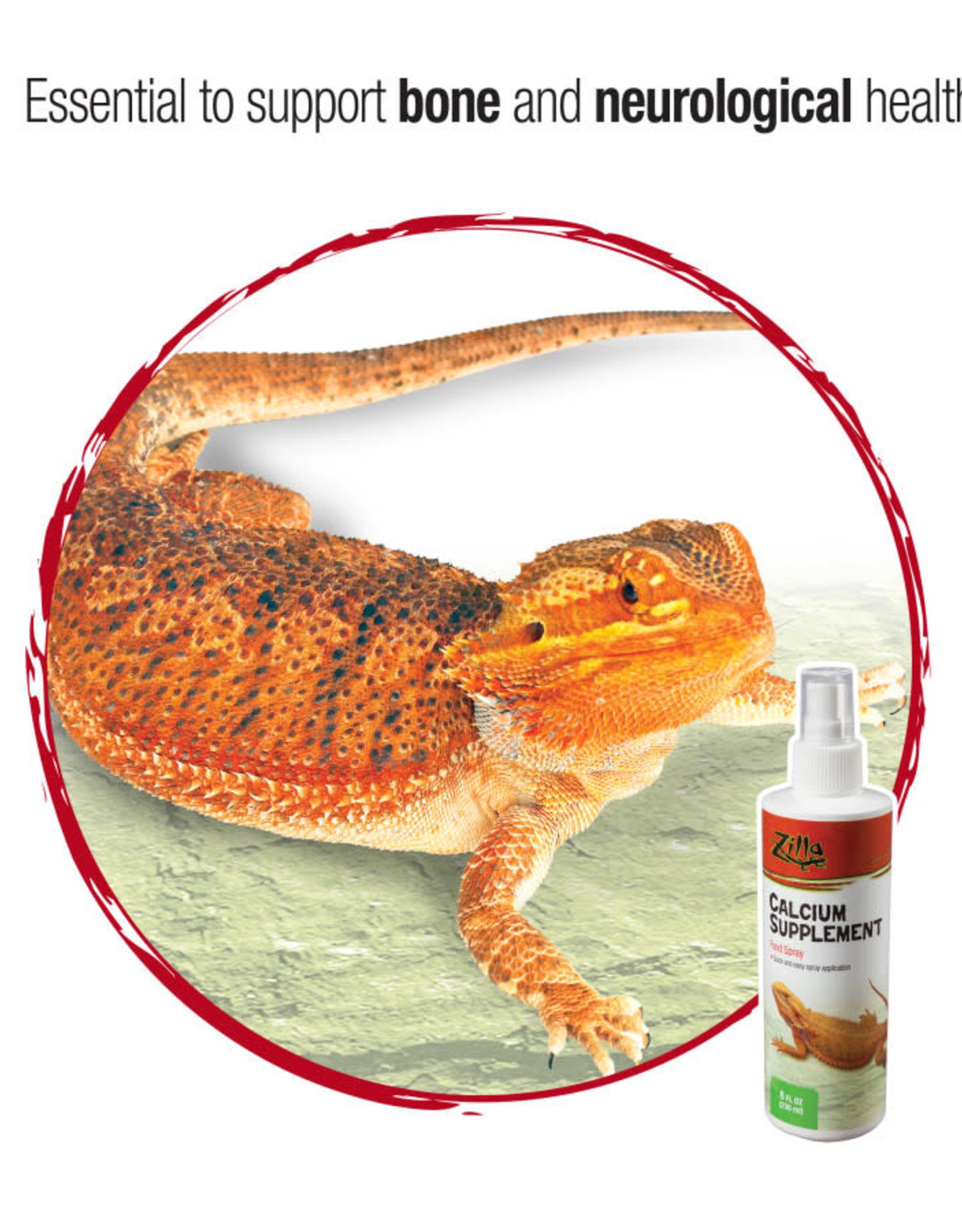 ZILLA PET PRODUCTS ZILLA- REPTILE- CALCIUM SPRAY- 2X2X7- 8 OZ