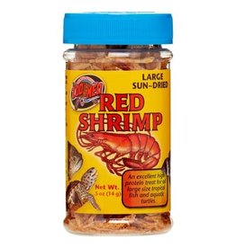 ZOO MED LABORATORIES, INC. ZOO MED- ZM-160- SUNDRIED RED SHRIMP- 2X2X5- JUMBO- .5 OZ