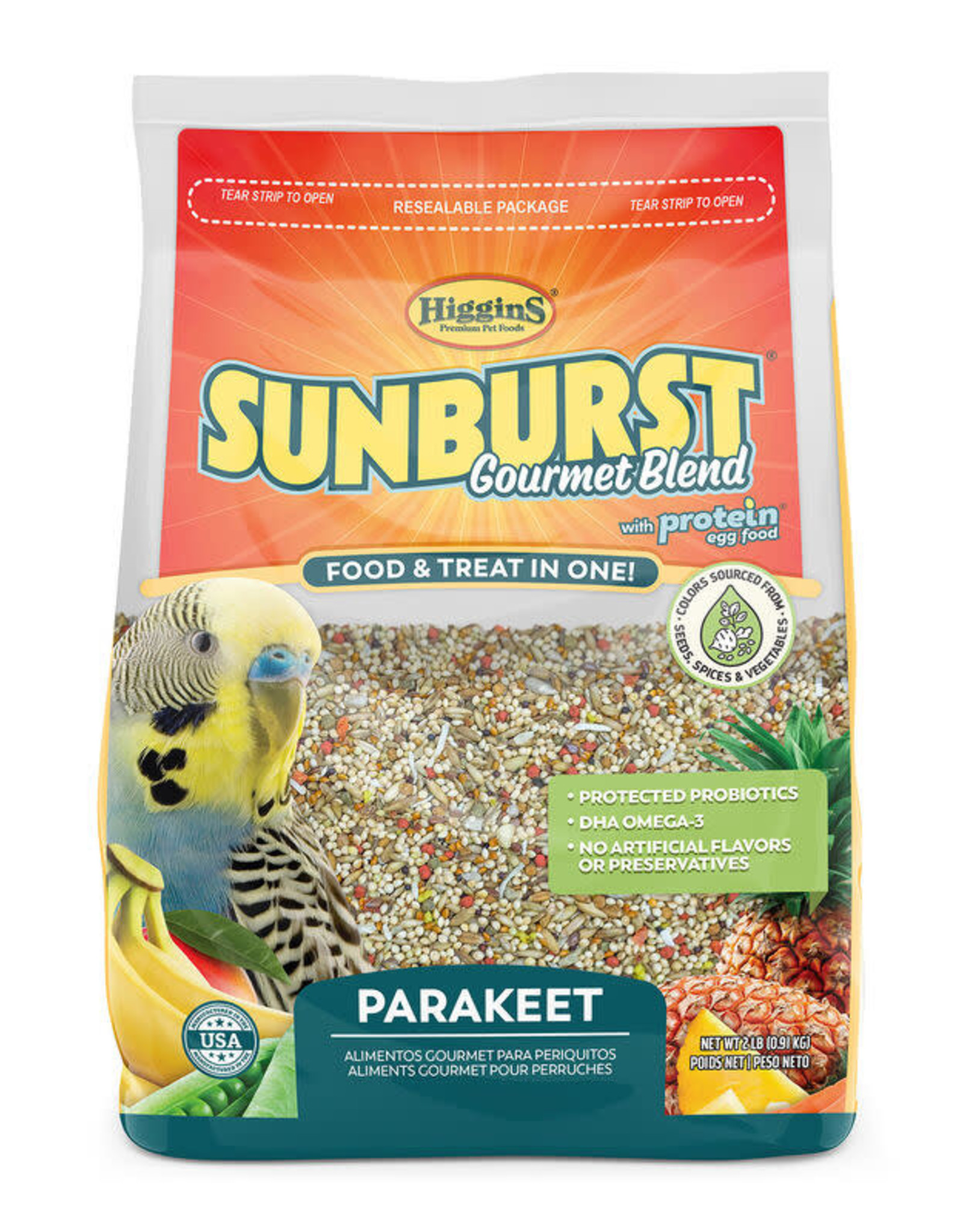 HIGGINS PREMIUM PET FOODS BIN #5- HIGGINS- SUNBURST- 5X5X5- PARAKEET- PER LB