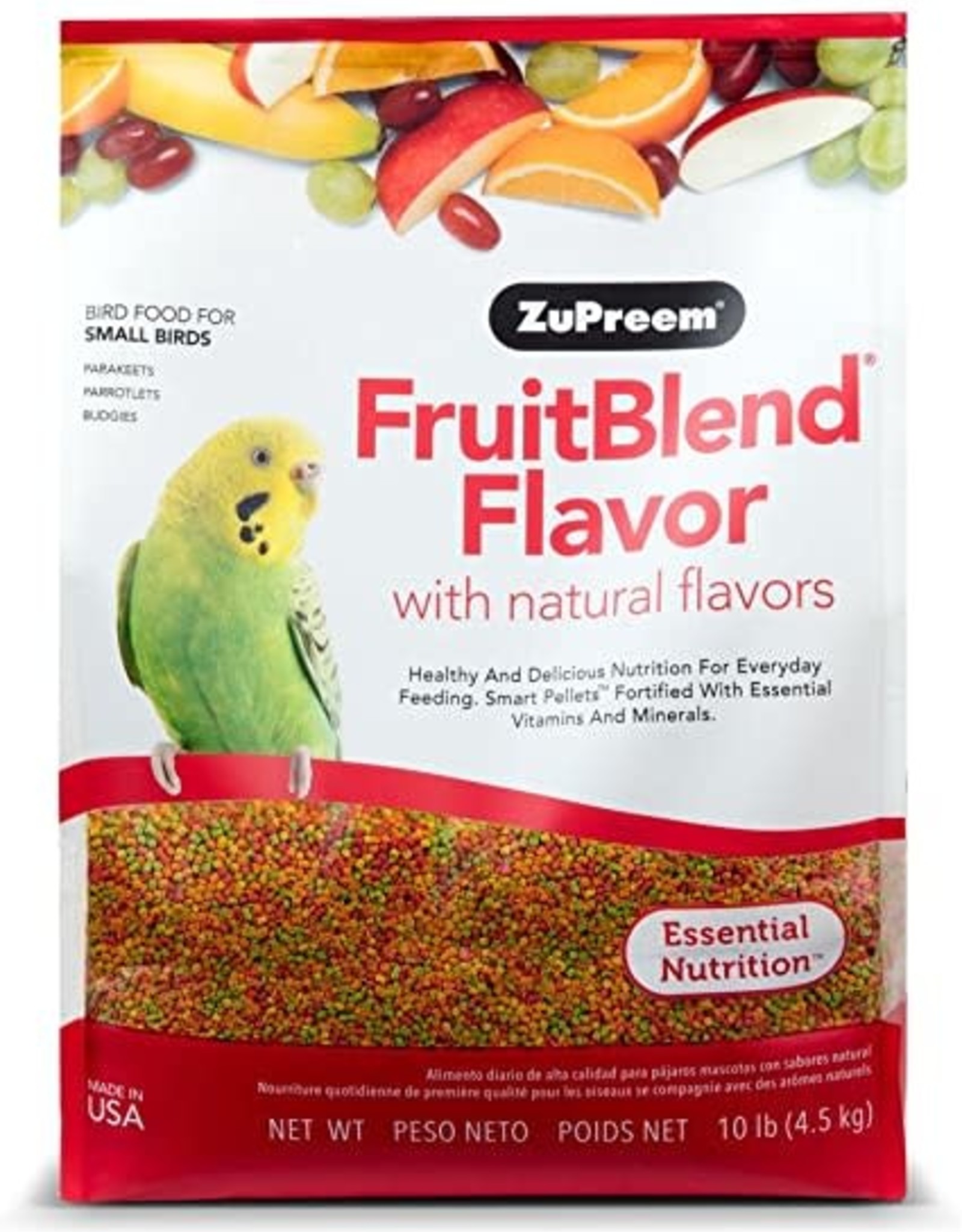 ZUPREEM BIN #31- ZUPREEM- FRUIT BLEND- PELLETED DIET- 12X8X18- SMALL BIRD- PER LB