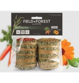 CENTRAL - KAYTEE PRODUCTS KAYTEE- FIELD+ FOREST- MINI HAY BALES CARROT AND MARIGOLD 7 OZ 2 PK