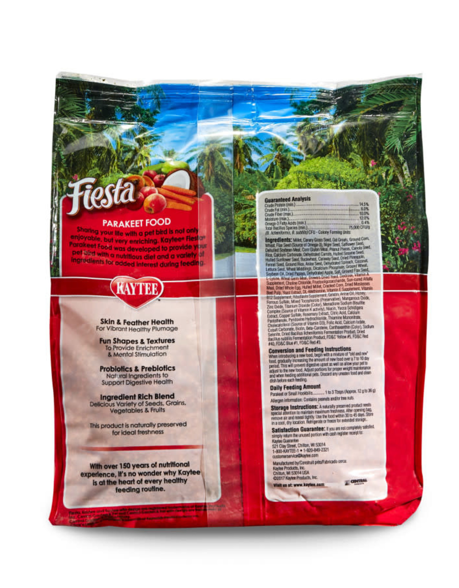 CENTRAL - KAYTEE PRODUCTS KAYTEE- FIESTA- BIRD FOOD- 14X16X8- PARAKEET- 4.5 LB