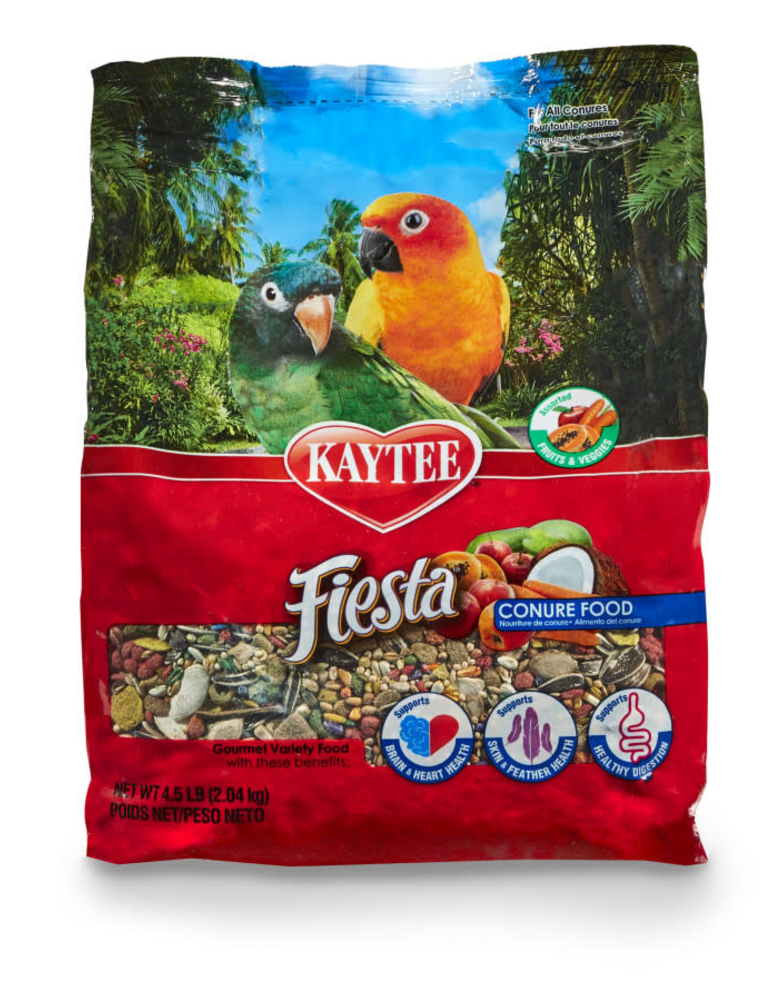 CENTRAL - KAYTEE PRODUCTS KAYTEE- FIESTA- BIRD FOOD- 14X16X8- CONURE- 4.5 LB