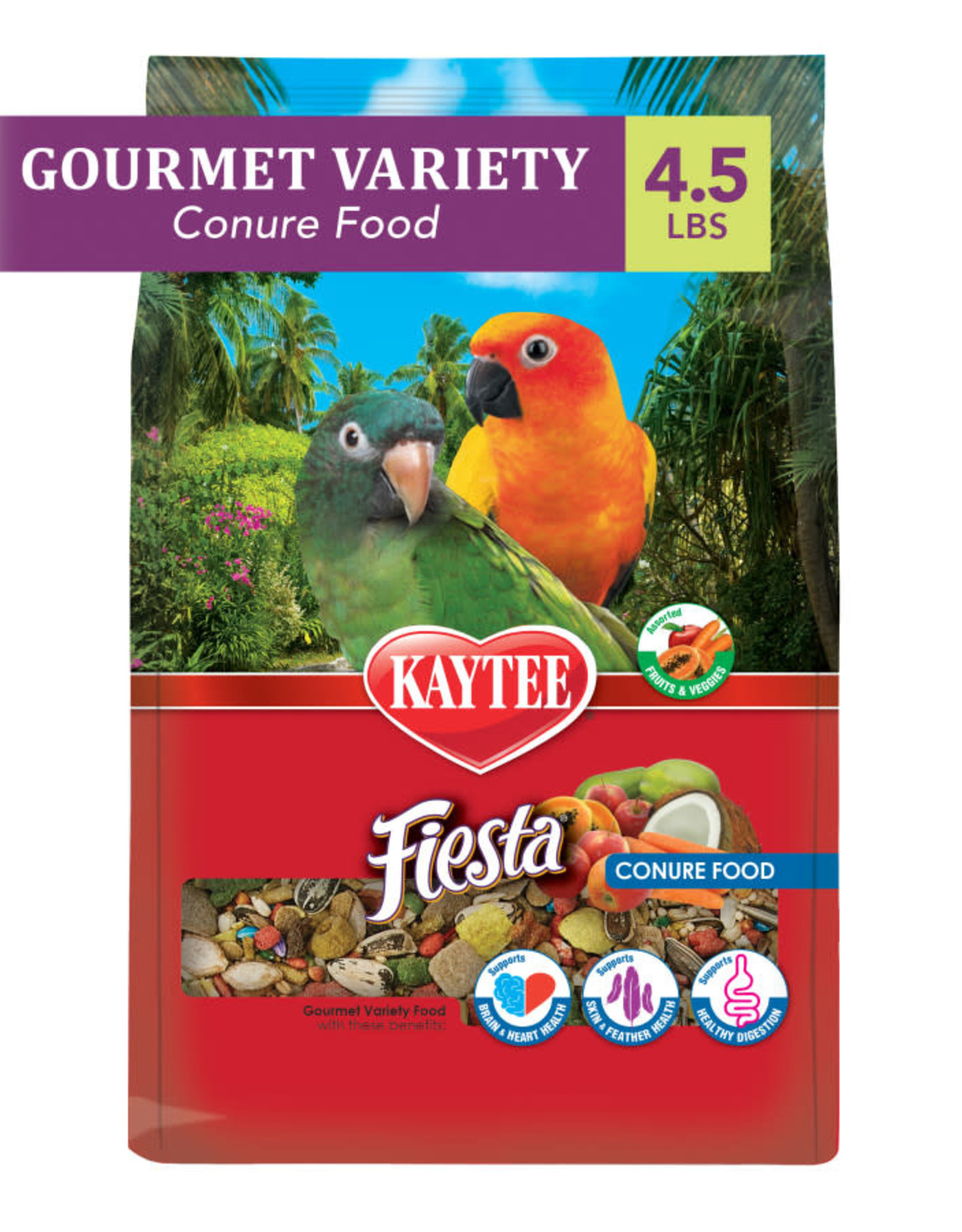 CENTRAL - KAYTEE PRODUCTS KAYTEE- FIESTA- BIRD FOOD- 14X16X8- CONURE- 4.5 LB