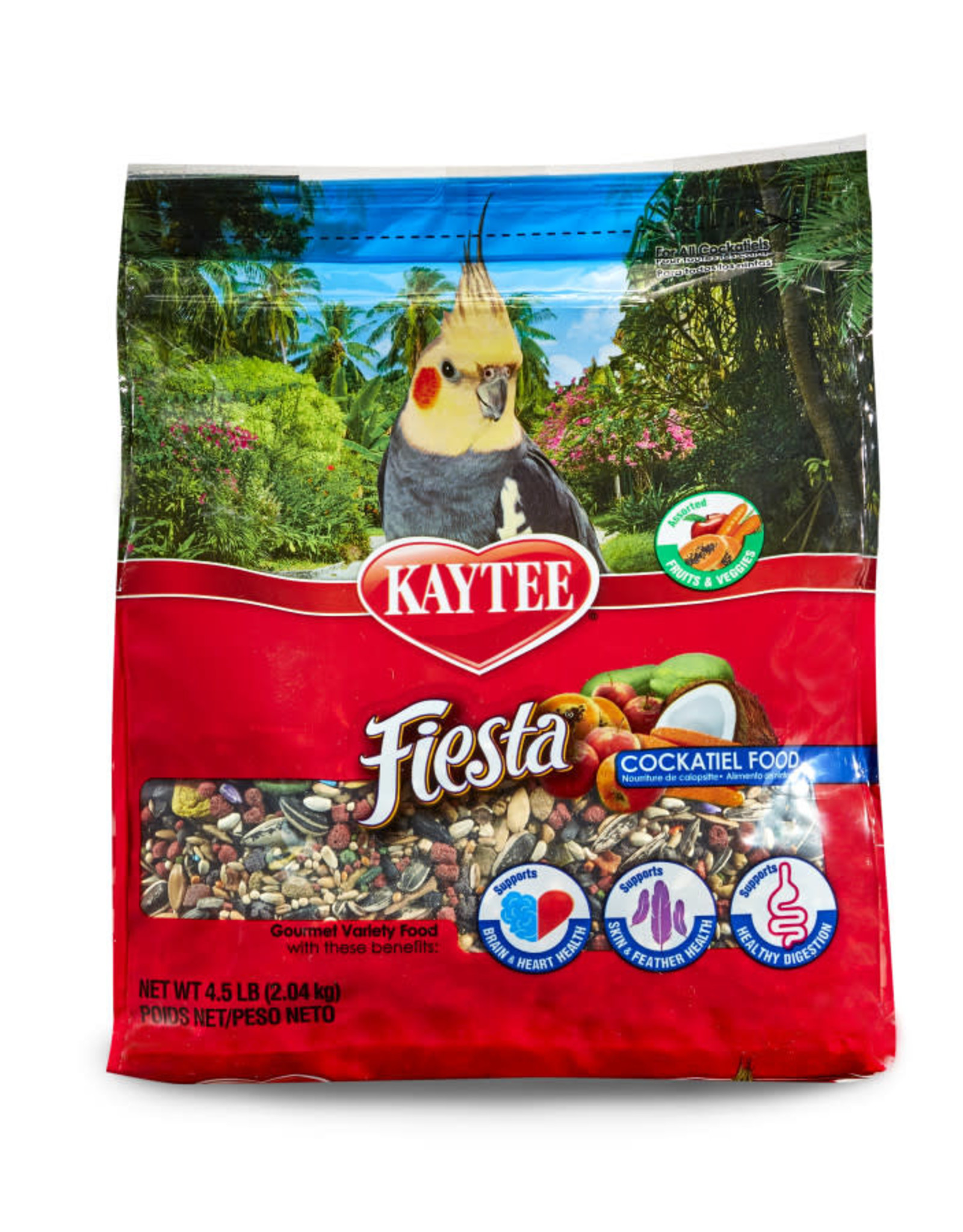 CENTRAL - KAYTEE PRODUCTS KAYTEE- FIESTA- BIRD FOOD- 14X16X8- COCKATIEL 4.5 LB