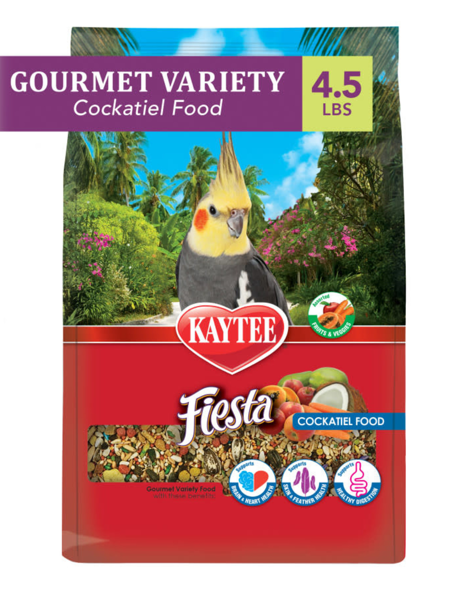 CENTRAL - KAYTEE PRODUCTS KAYTEE- FIESTA- BIRD FOOD- 14X16X8- COCKATIEL 4.5 LB
