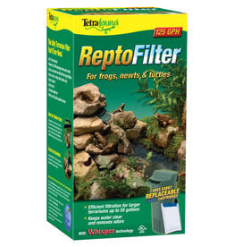 SPECTRUM BRANDS - AQUARIA TETRAFAUNA- REPTOFILTER-  10X5.5X4.75- FOR FROGS, NEWTS, AND TURTLES- 125 GPH