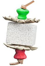 A&E CAGE CO. NIBBLE-SMALL ANIMAL CHEW TOY- PUMICE- 6X3X3- MARSHMALLOW