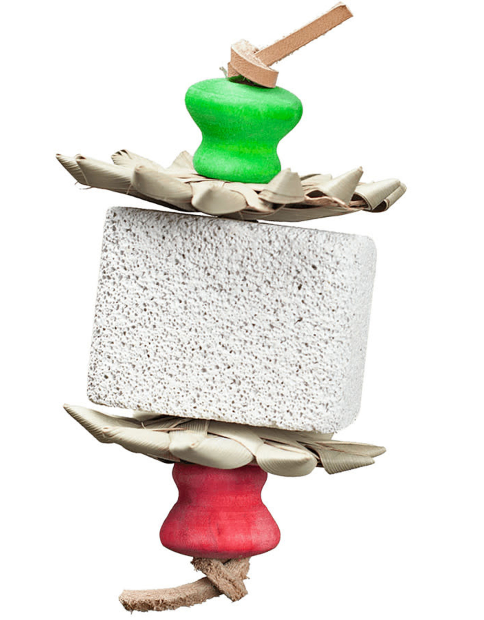 A&E CAGE CO. NIBBLE-SMALL ANIMAL CHEW TOY- PUMICE- 6X3X3- MARSHMALLOW