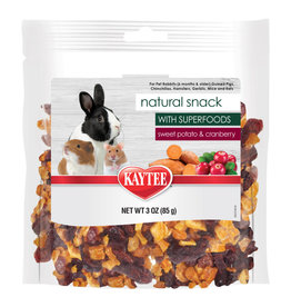 CENTRAL - KAYTEE PRODUCTS KAYTEE- NATURAL SNACK WITH SUPERFOODS- 4X6X2- SWEET POTATO AND CRANBERRY- 3 OZ