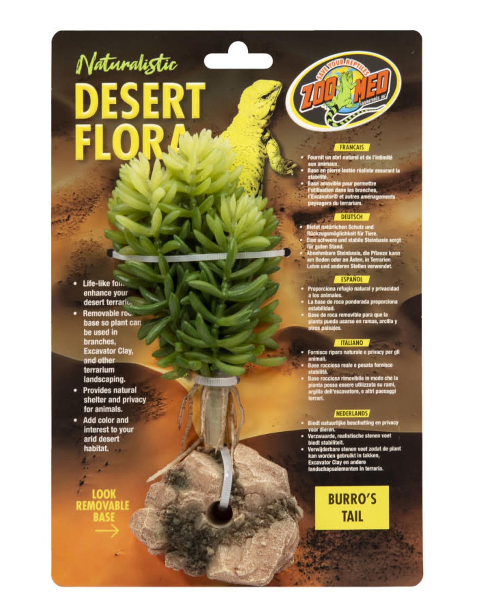 ZOO MED LABORATORIES, INC. ZOO MED- BU-75- PLANT- 10X6X3- DESERT FLORA- BURRO'S TAIL