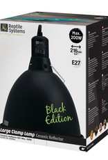 DRTIMS AQUATICS LLC REPTILE SYSTEMS- CERAMIC- REFLECTOR- CLAMP LAMP- 11X5.5X5.5- BLACK EDITION- 200 WATTS- LARGE