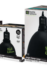 DRTIMS AQUATICS LLC REPTILE SYSTEMS- CERAMIC- REFLECTOR- CLAMP LAMP- 11X5.5X5.5- BLACK EDITION- 200 WATTS- LARGE