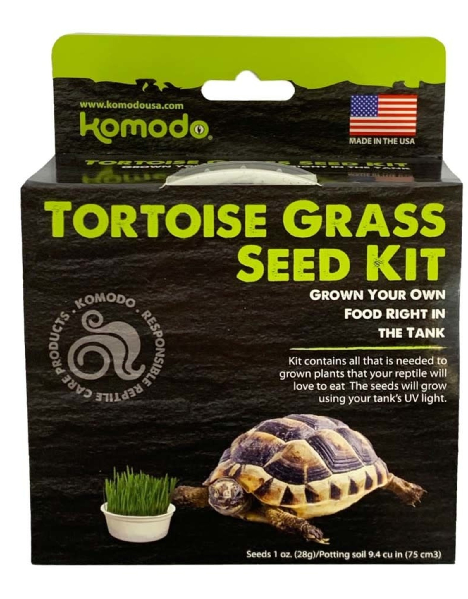 KOMODO KOMODO- REPTILES-  GROW YOUR OWN- SEED KIT- 6.5X4X3- TORTOISE GRASS