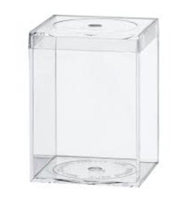 AMAC AMAC- ACRYLIC BOX- FLAT TOP SERIES- 760C- 2.32 x 2.32 x 3.07- CRYSTAL CLEAR