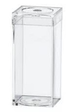 AMAC AMAC- ACRYLIC BOX- FLAT TOP SERIES- 762C- 2.32 x 2.32 x 5.07- CRYSTAL CLEAR