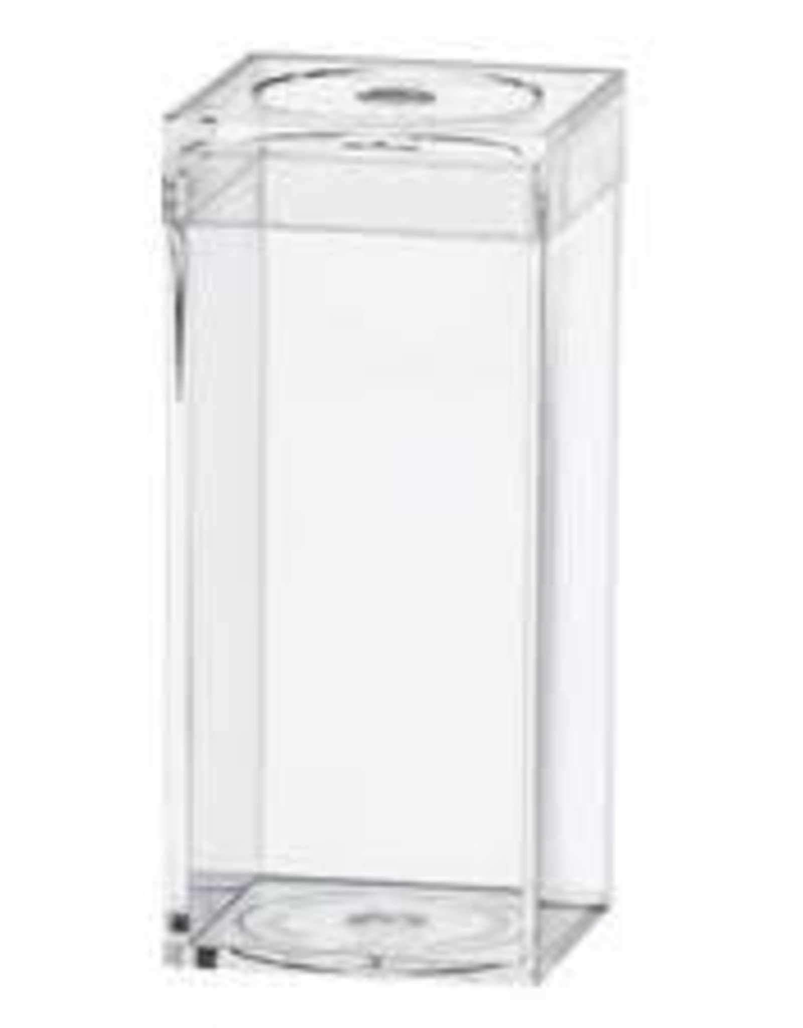 AMAC AMAC- ACRYLIC BOX- FLAT TOP SERIES- 762C- 2.32 x 2.32 x 5.07- CRYSTAL CLEAR