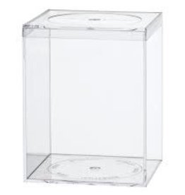 AMAC AMAC- ACRYLIC BOX- FLAT TOP SERIES- 763C- 3.44 x 3.44 x 4.44- CRYSTAL CLEAR