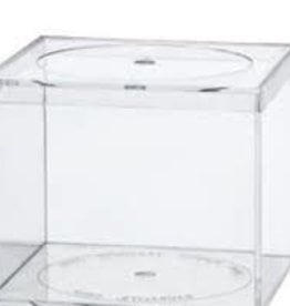 AMAC AMAC- ACRYLIC BOX- FLAT TOP SERIES- 764C- 3.44 x 3.44 x 2.50- CRYSTAL CLEAR