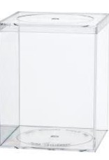 AMAC AMAC- ACRYLIC BOX- FLAT TOP SERIES- 765C- 4 x 4 x 5.06- CRYSTAL CLEAR