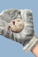 EN4658- FLEECE BONDING/HAND-FEEDING GLOVE- ADJUSTABLE- 8X8X3- CALMING GLOVE