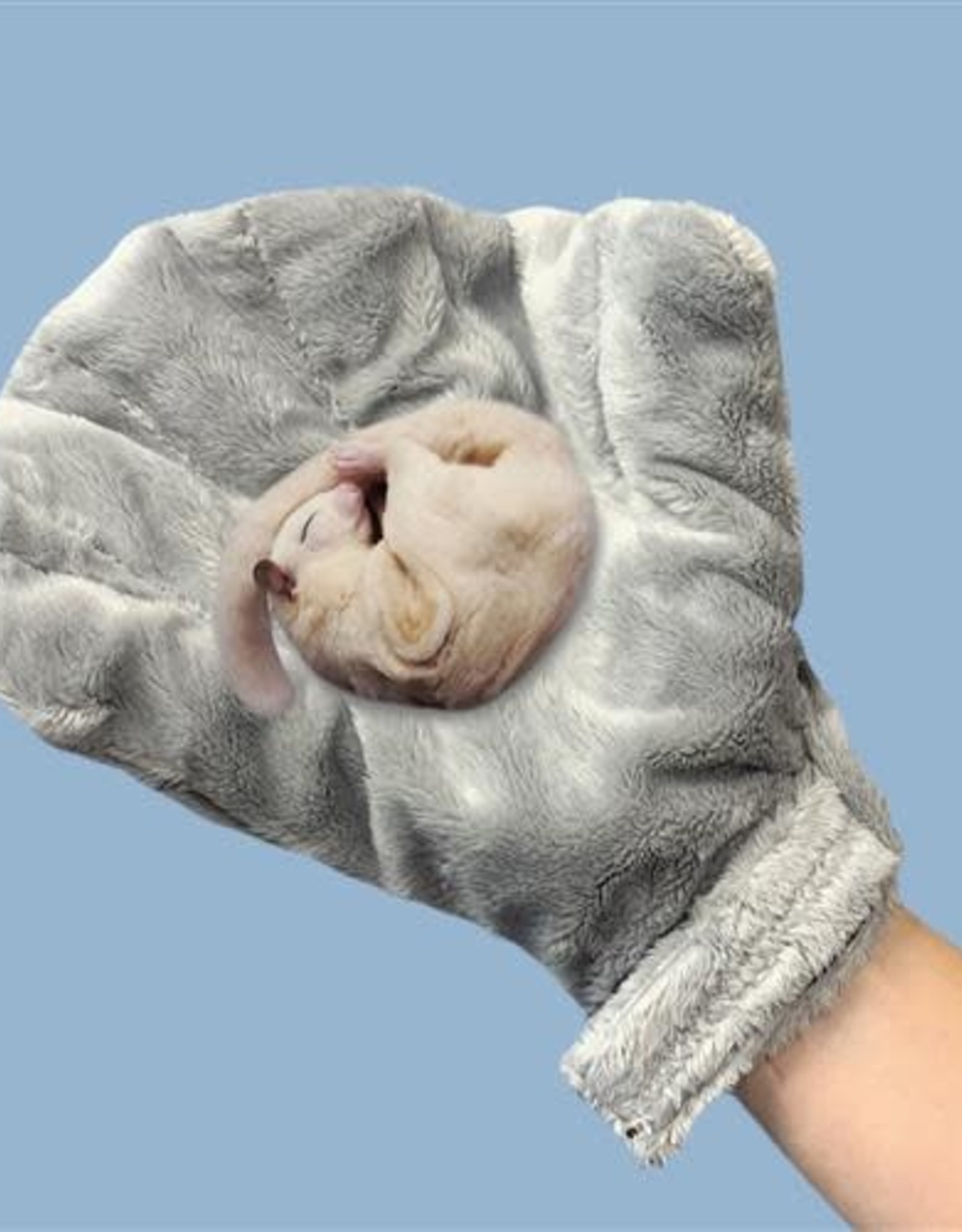 EN4658- FLEECE BONDING/HAND-FEEDING GLOVE- ADJUSTABLE- 8X8X3- CALMING GLOVE