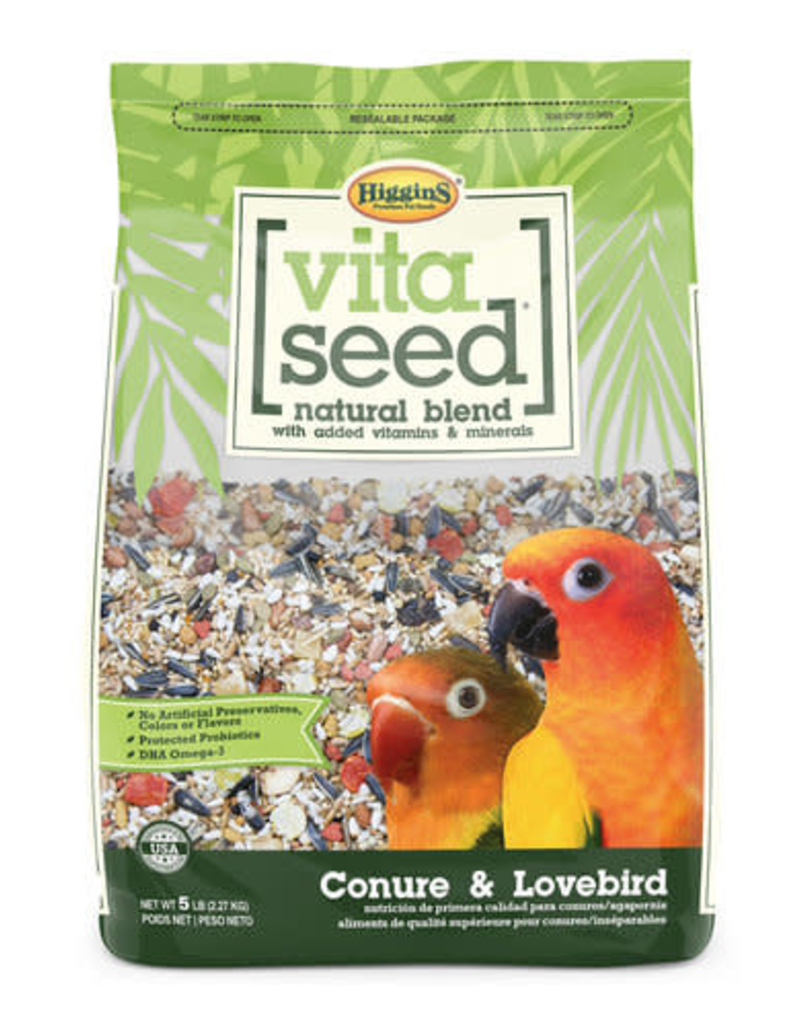 HIGGINS PREMIUM PET FOODS BIN #115- HIGGINS- VITA SEED- 18X5X34- CONURE/LOVEBIRD- 25 LB