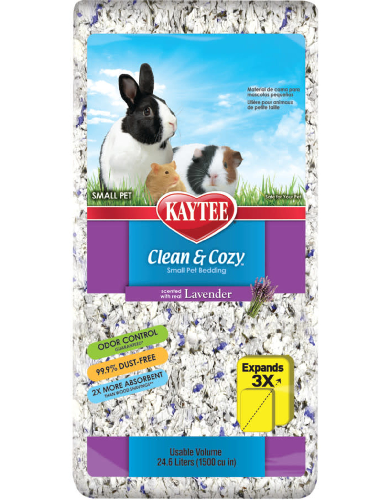 CENTRAL - KAYTEE PRODUCTS KAYTEE BEDDING- CLEAN AND COZY- LAVENDER- 24.6L