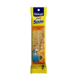 VITAKRAFT SUN SEED -SLAVE 775 VITAKRAFT- TREAT STICKS- PARAKEET- 5X8X2- ORANGE & APRICOT-  2.08 OZ- 2 CT