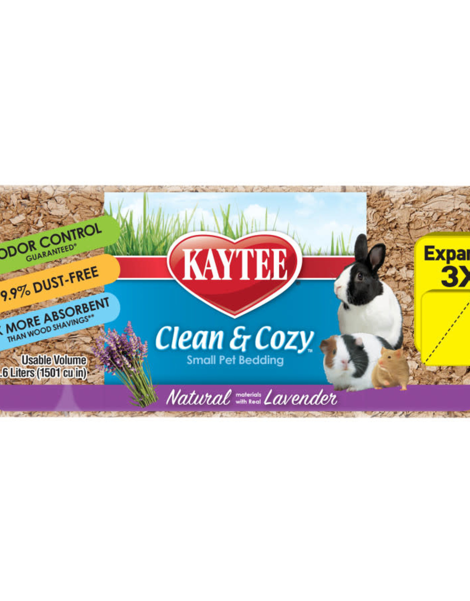 CENTRAL - KAYTEE PRODUCTS KAYTEE BEDDING- CLEAN AND COZY- NATURAL- LAVENDER- 24.6L