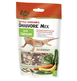CENTRAL AQUATICS (ALL GLASS) ZILLA- REPTILE MUNCHIES- 2X5X7- 4 OZ- OMNIVORE/CALCIUM