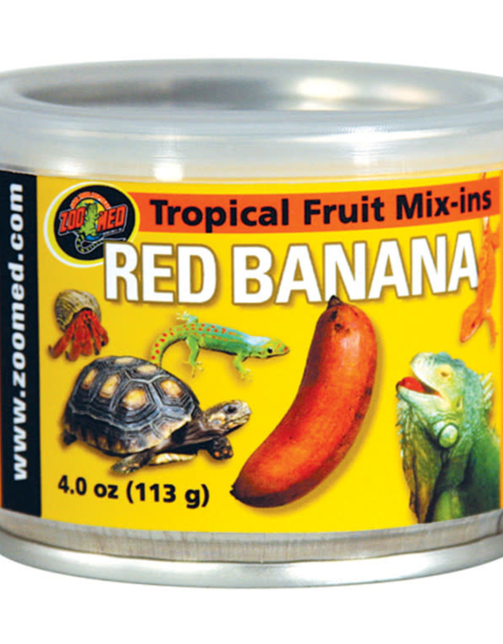 ZOO MED LABORATORIES, INC. ZOO MED ZM-152- CANNED FOOD- TROPICAL FRUIT MIX-INS- RED BANANA- 4 OZ