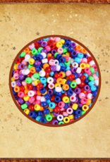 TOY MAKING- BEAD- PLASTIC- .25X.25X.25- PONY- 100 CT- 28gm- BAG