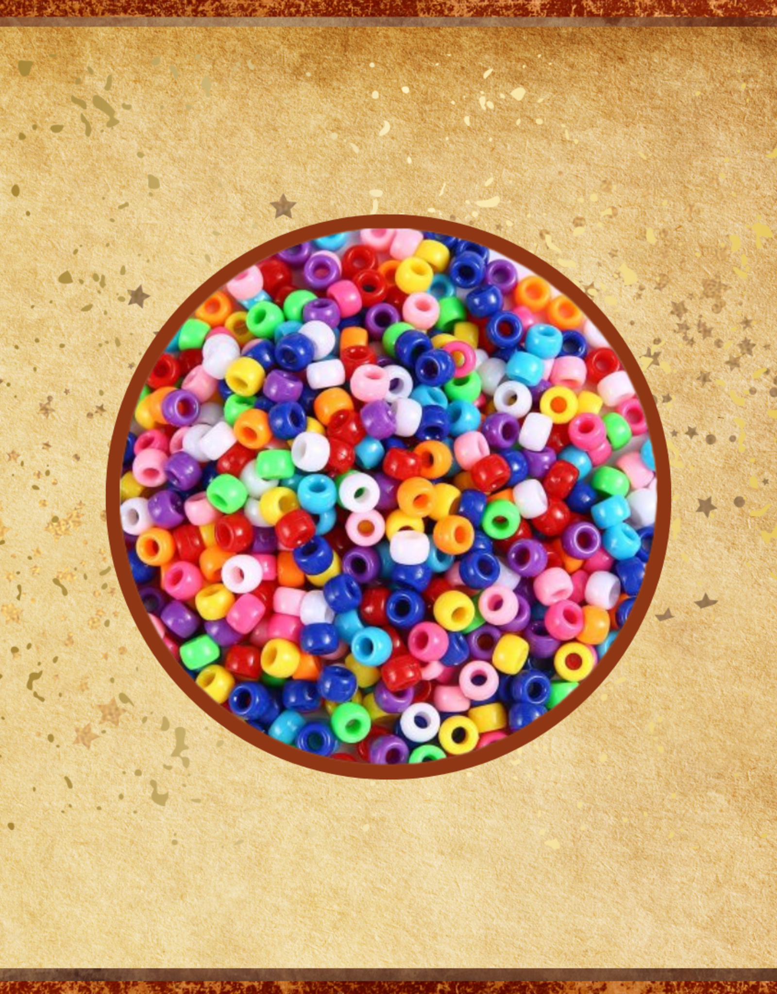 TOY MAKING- BEAD- PLASTIC- .25X.25X.25- PONY- 100 CT- 28gm- BAG