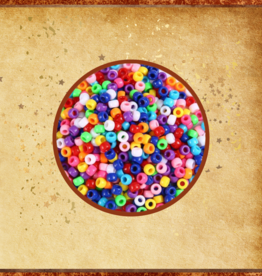 TOY MAKING- BEAD- PLASTIC- .25X.25X.25- PONY- 100 CT- 28gm- BAG
