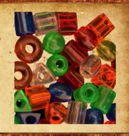 TOY MAKING- BEAD- PLASTIC- .75X.75- 1/4 HOLE- LACING- EACH