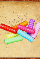 TOY MAKING- BEAD- PLASTIC- 1 INCH- 4MM HOLE-  RIPPLE STRAW-  EACH