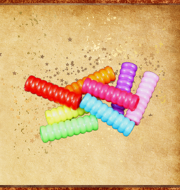 TOY MAKING- BEAD- PLASTIC- 1 INCH- 4MM HOLE-  RIPPLE STRAW-  EACH