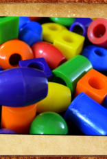 TOY MAKING- BEAD- PLASTIC- 1X1- 1/4 HOLE- JUMBO- EACH