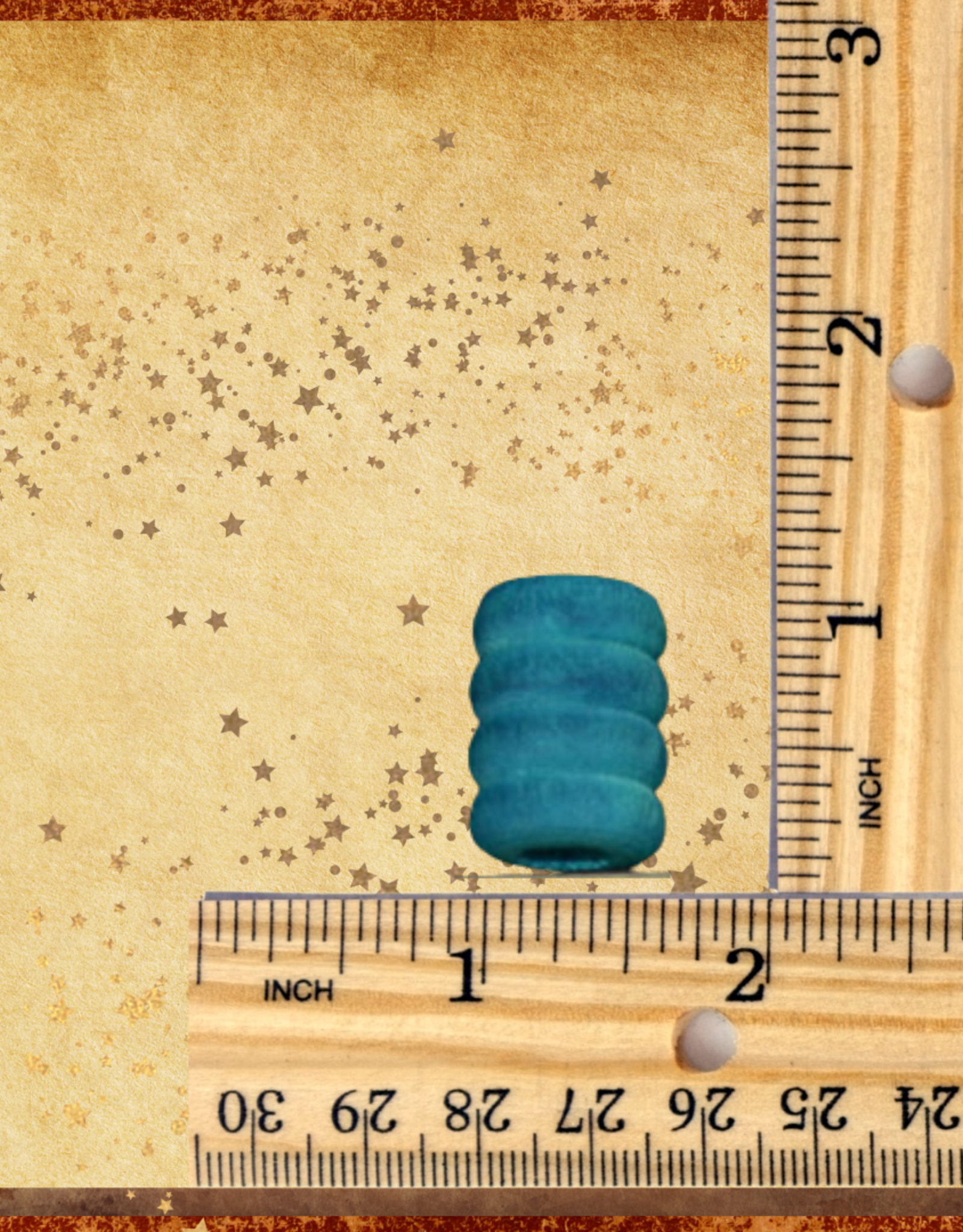 TOY MAKING- BEAD- WOOD-  1/2 X 3/4- RIPPLE- SMALL