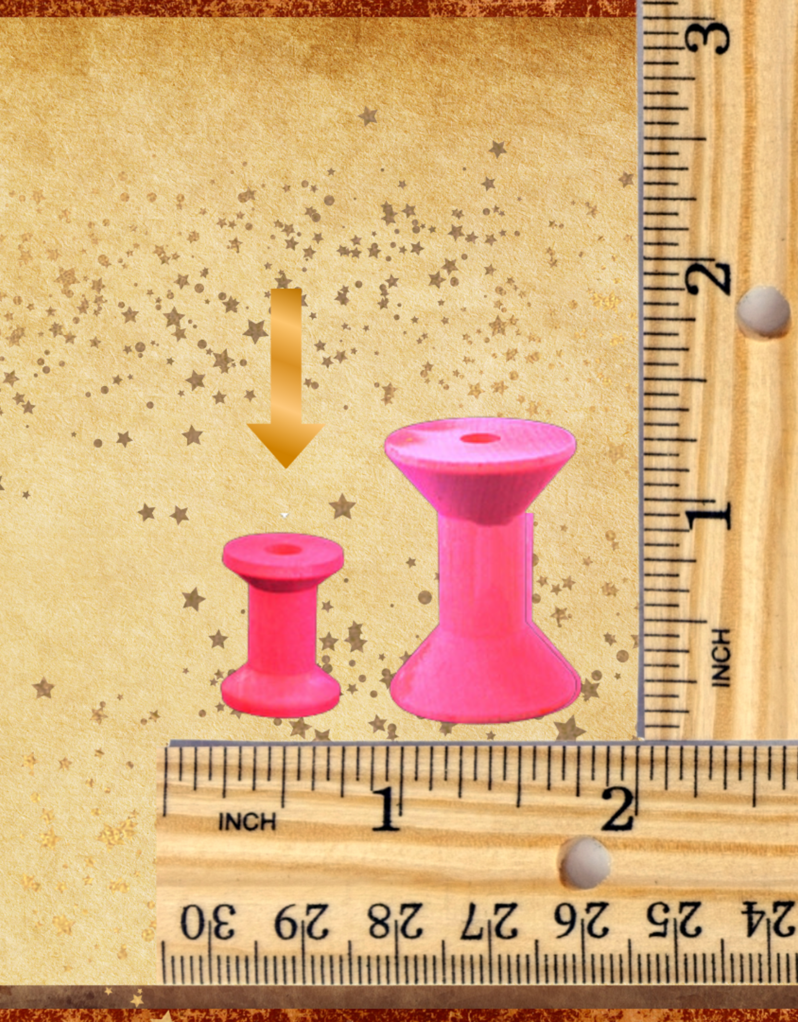 TOY MAKING- BEAD- WOOD-  7/8" X 1-1/8"- SPOOL- EACH