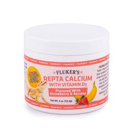 FLUKER LABS FLUKER'S-REPTA CALCIUM- STRAWBERRY- WITH D3- 4 OZ