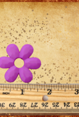 TOY MAKING- BEAD- PLASTIC- .25x1.5- THICK FLOWER- EACH