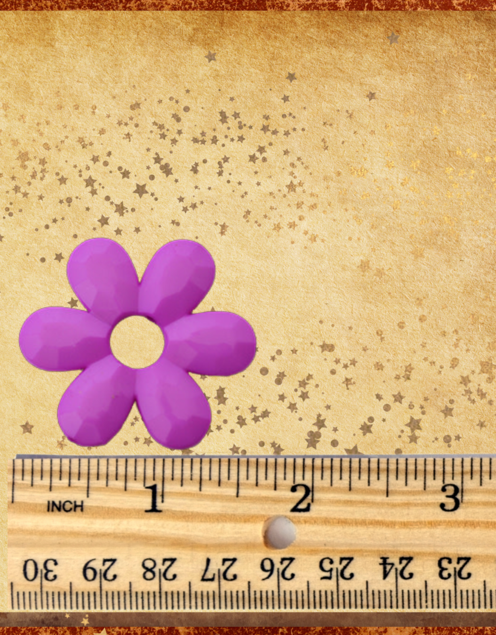 TOY MAKING- BEAD- PLASTIC- .25x1.5- THICK FLOWER- EACH