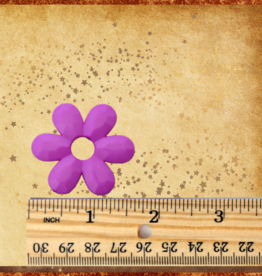 TOY MAKING- BEAD- PLASTIC- .25x1.5- THICK FLOWER- EACH