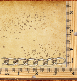 TOY MAKING- CHAIN-  METAL- (3MM)+ O-RING AND SMALL PEAR HOOK- 1 FOOT LENGTH