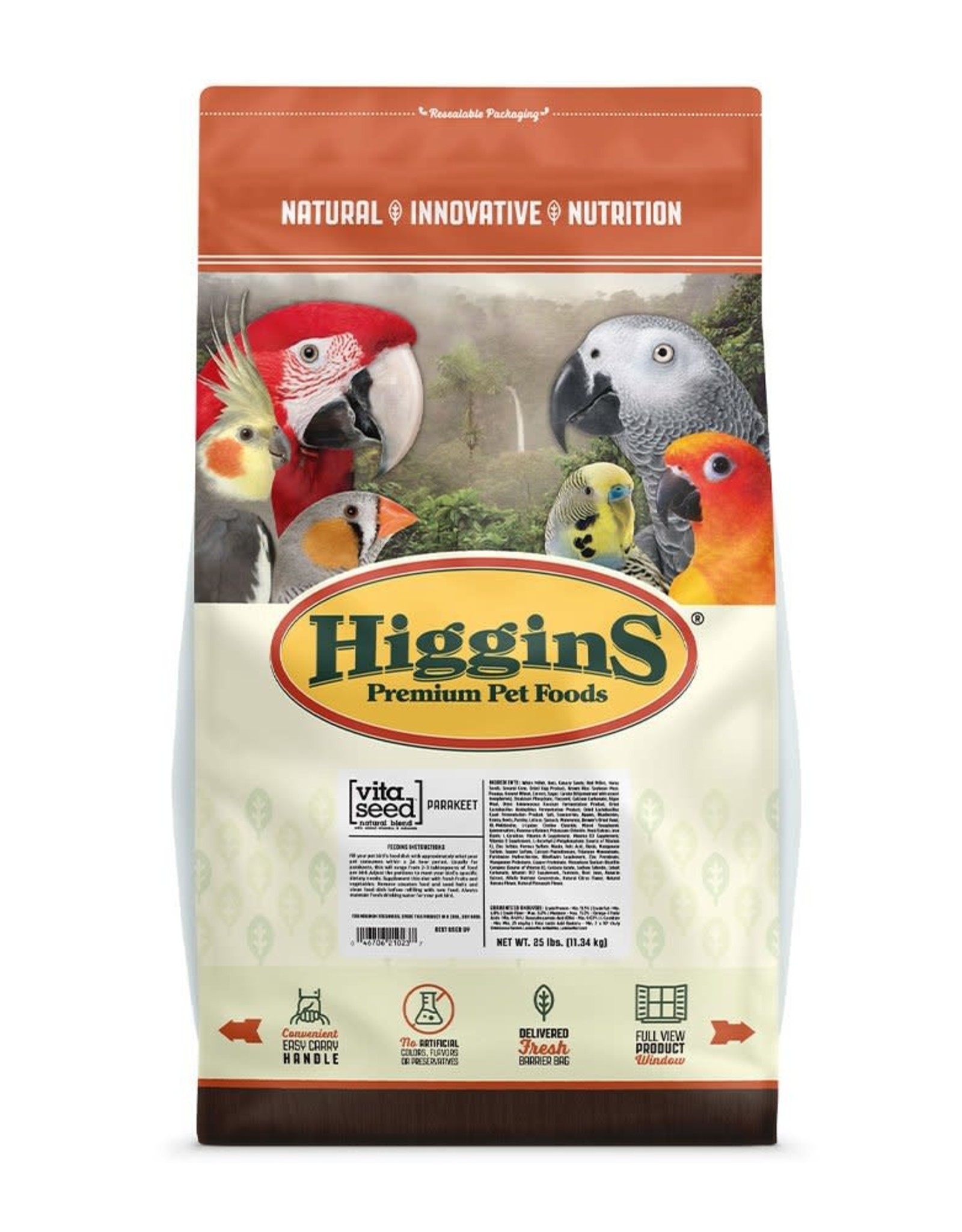 HIGGINS- VITA SEED- PARAKEET- 25 LB