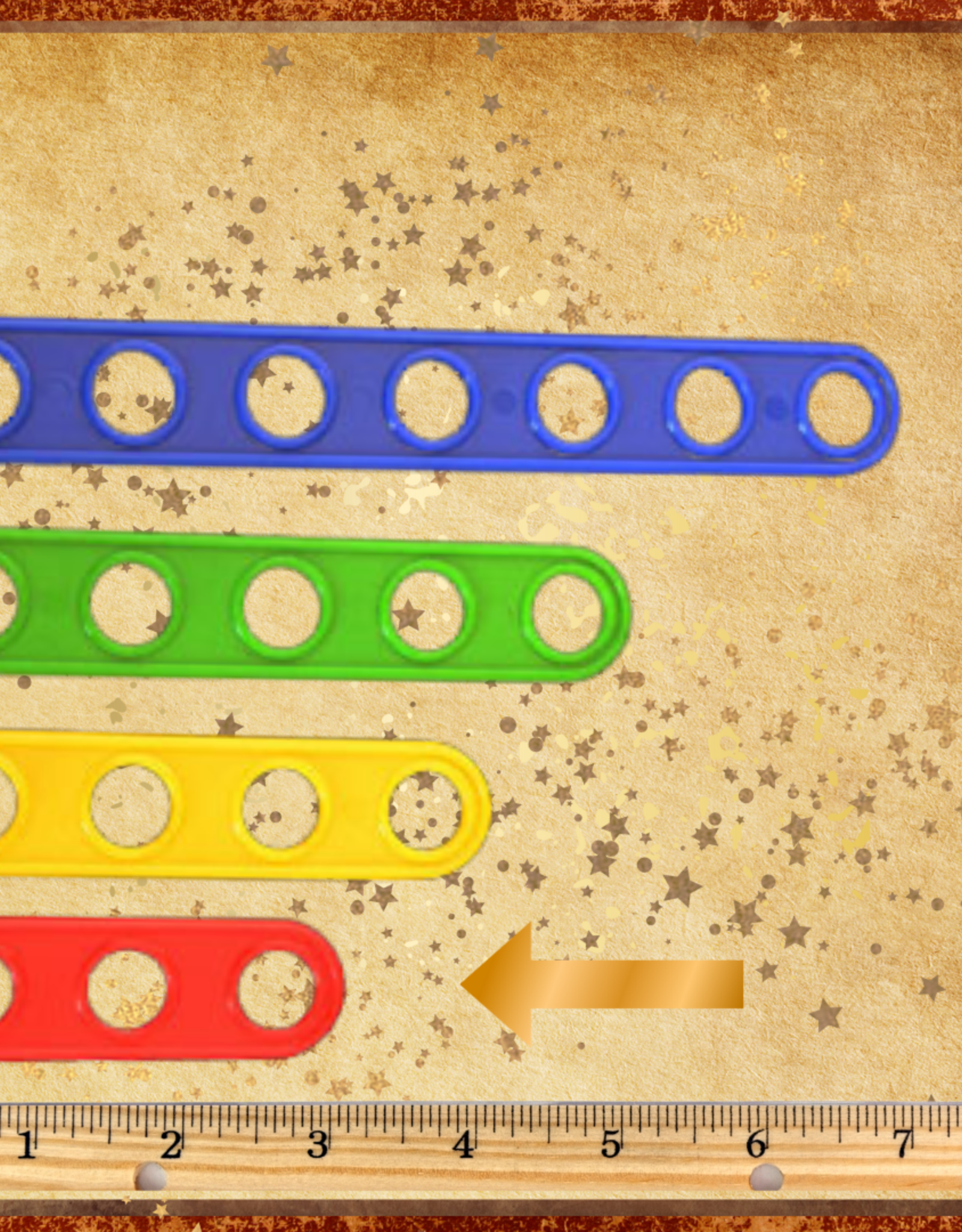 TOY MAKING- PLASTIC- 3X.5- THREE-HOLE PLANK- EACH
