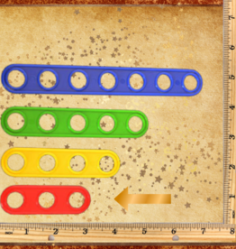 TOY MAKING- PLASTIC- 3X.5- THREE-HOLE PLANK- EACH