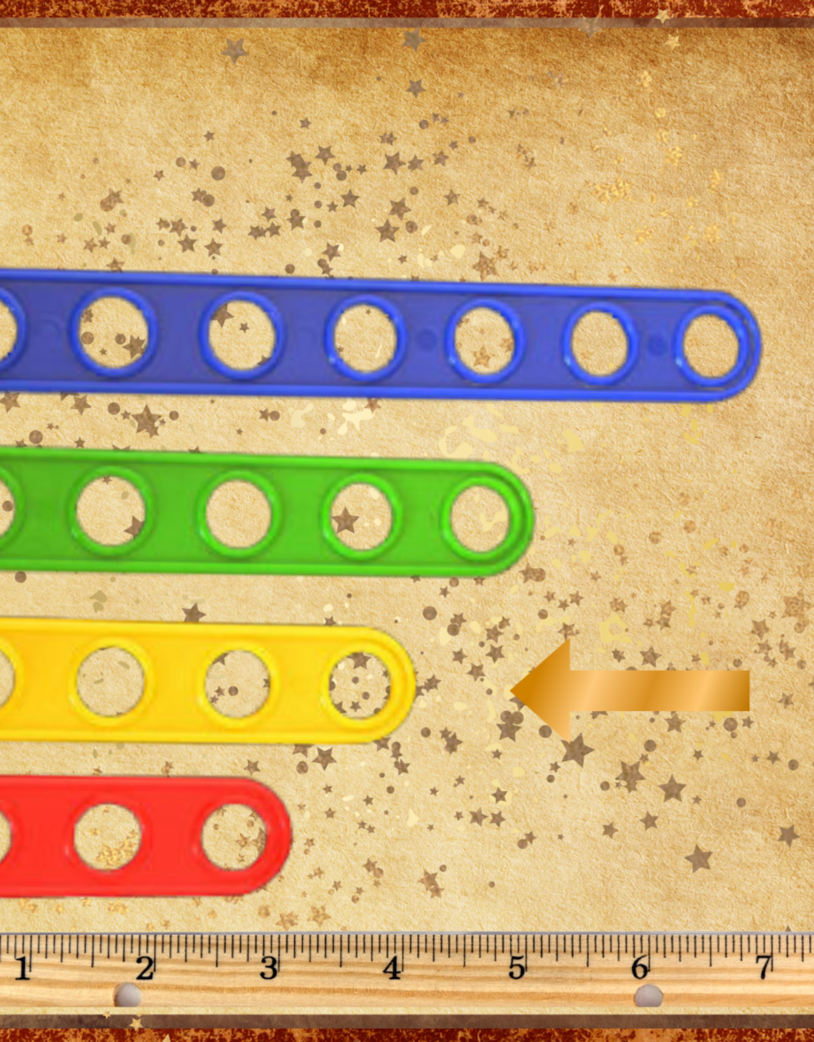 TOY MAKING- PLASTIC- 4X.5- FOUR HOLE PLANK- EACH